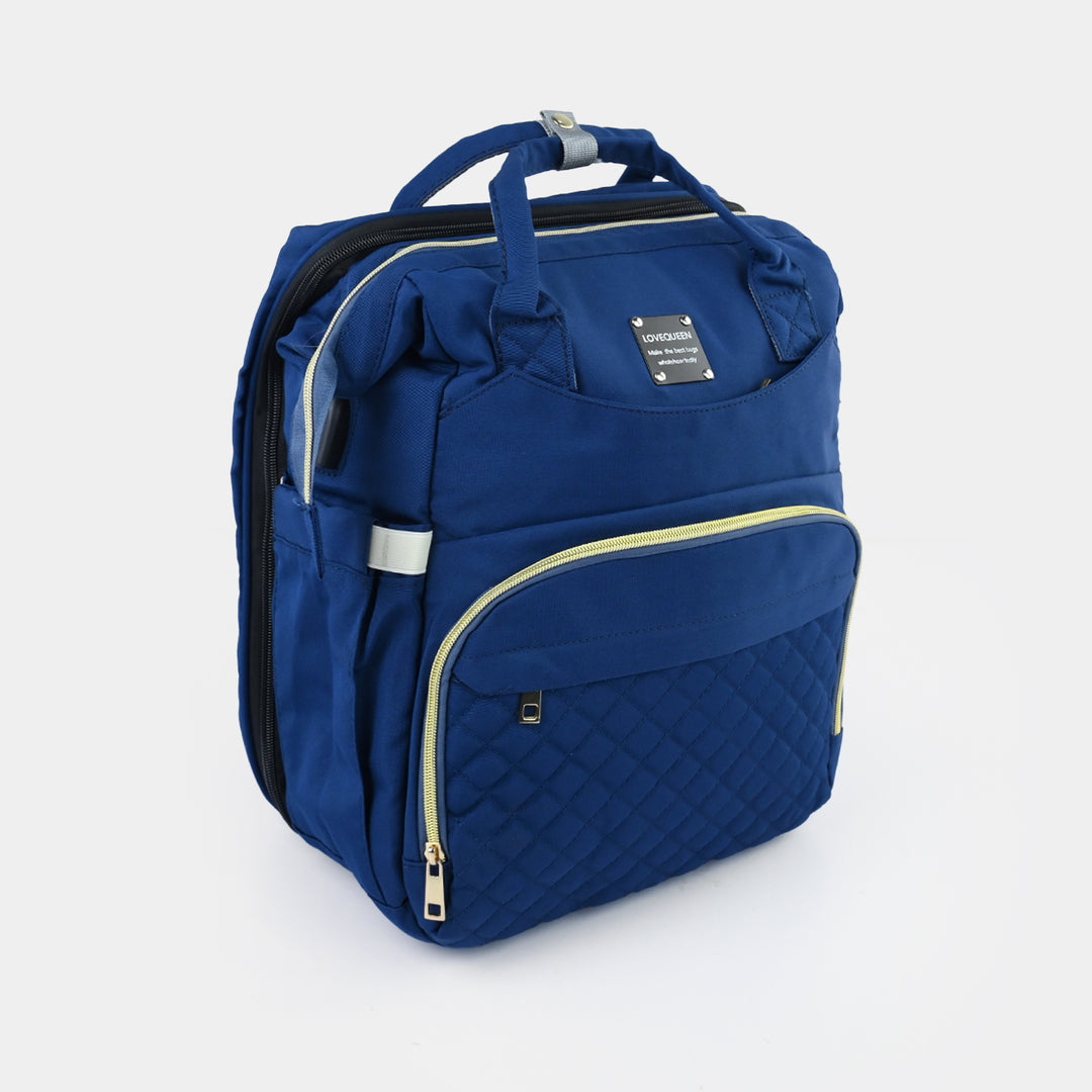 2-in-1 Foldable Diaper Backpack with Expandable Bassinet