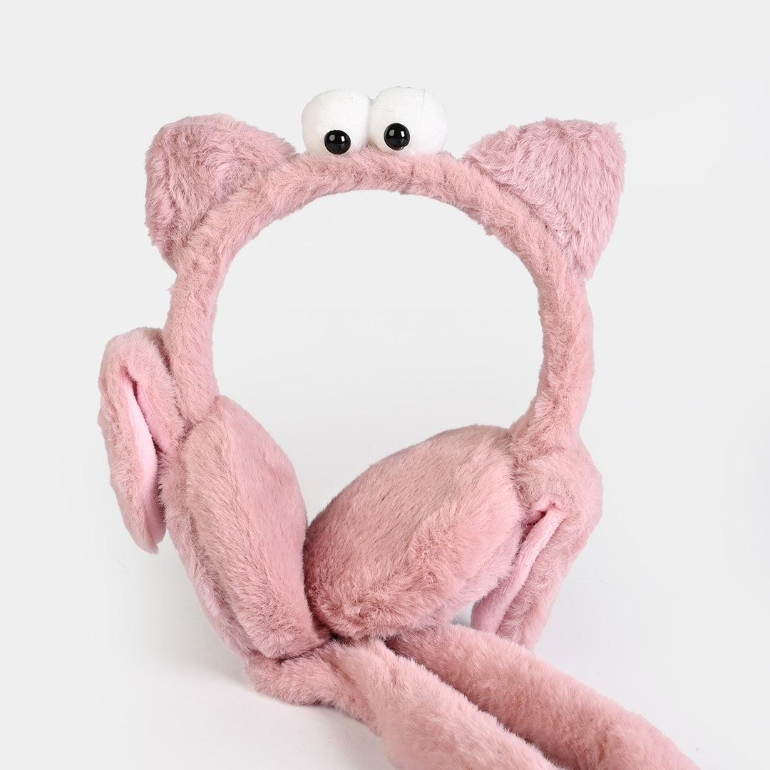 Interactive Moving Ear Plush Winter Earmuffs
