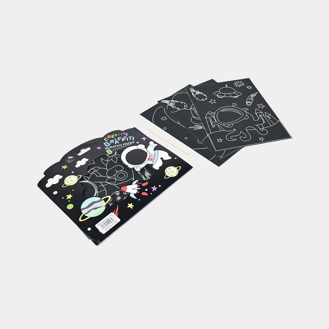 Space-Themed Scratch Art Notebook