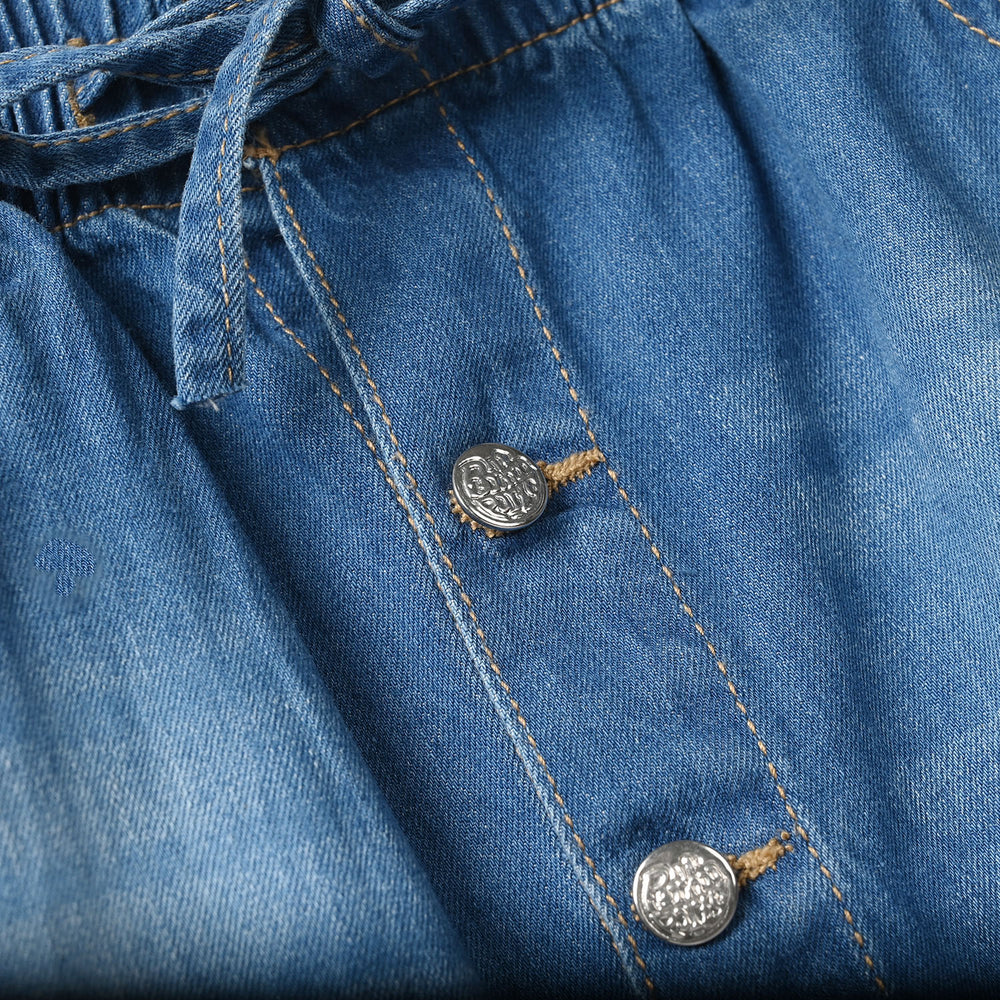 Girls Denim Rigid Skirt - Dark Blue