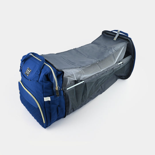 2-in-1 Foldable Diaper Backpack with Expandable Bassinet