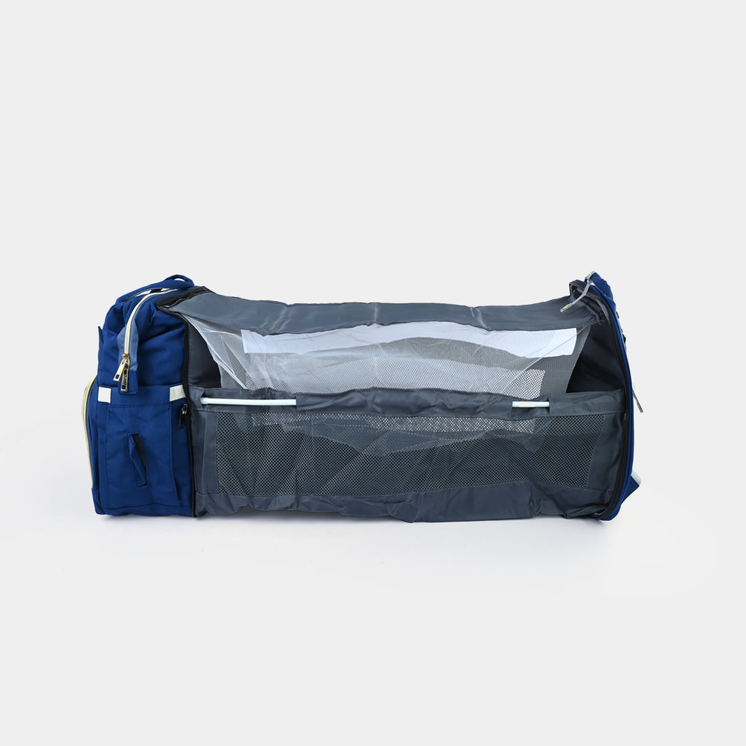 2-in-1 Foldable Diaper Backpack with Expandable Bassinet