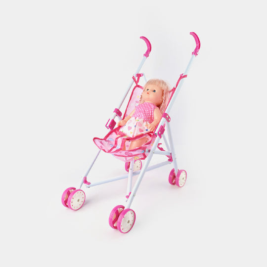 Baby Doll with Stroller & Feeder + 12 Baby Sounds