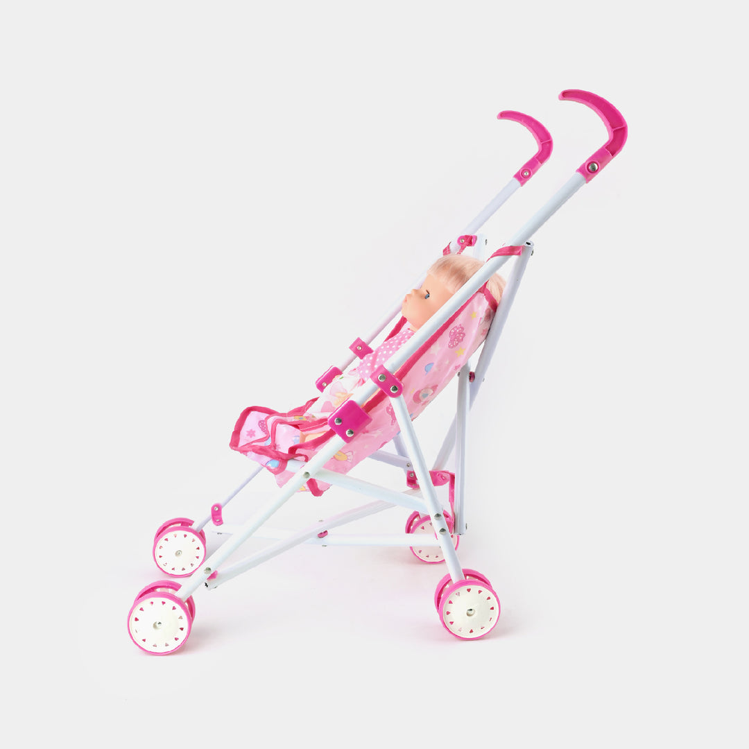 Baby Doll with Stroller & Feeder + 12 Baby Sounds