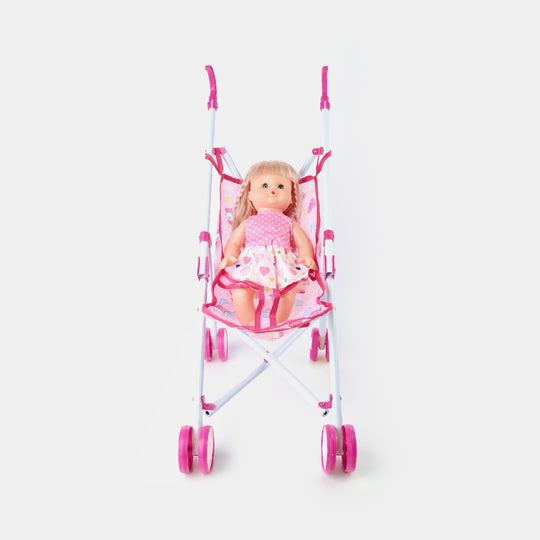 Baby Doll with Stroller & Feeder + 12 Baby Sounds