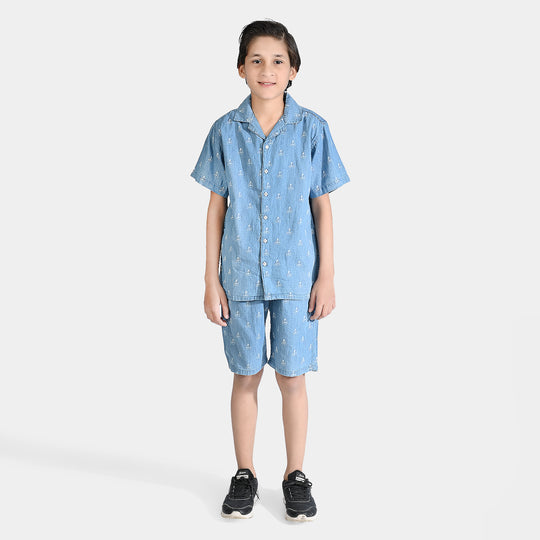 Boys Denim Suit Yart-Blue