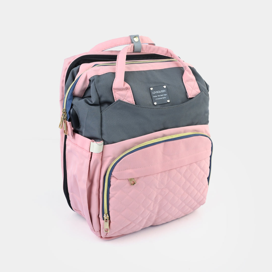 2-in-1 Foldable Diaper Backpack with Expandable Bassinet