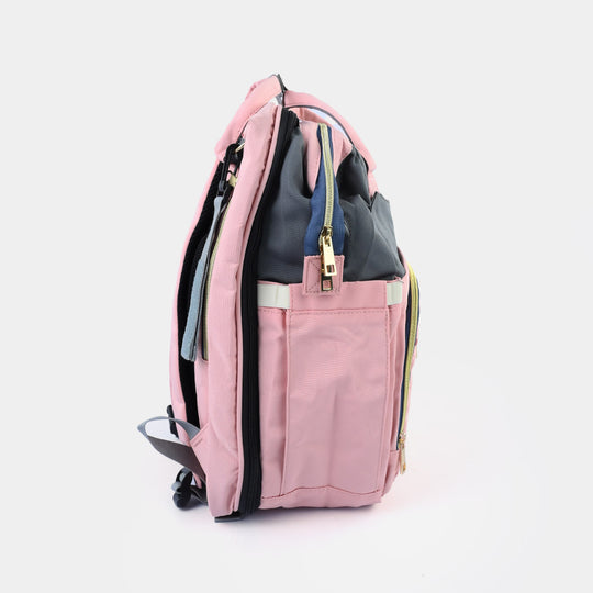 2-in-1 Foldable Diaper Backpack with Expandable Bassinet