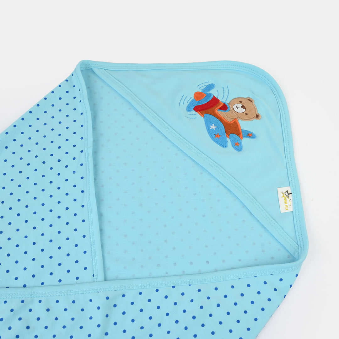 Baby Hooded Wrapping Sheet + 6Pcs Washcloths