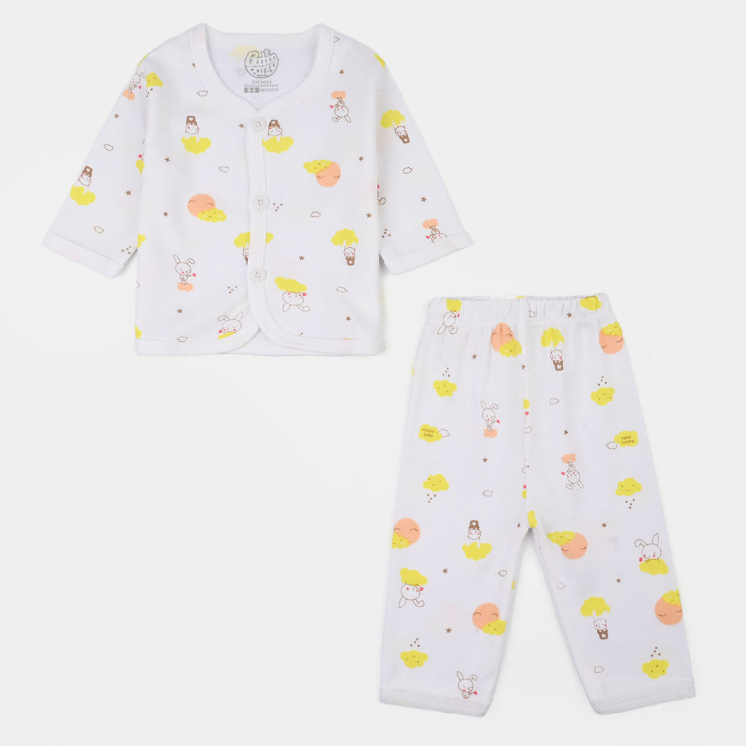 Infant Unisex Winter Suit 4Pcs Bunny-Yellow