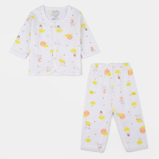 Infant Unisex Winter Suit 4Pcs Bunny-Yellow