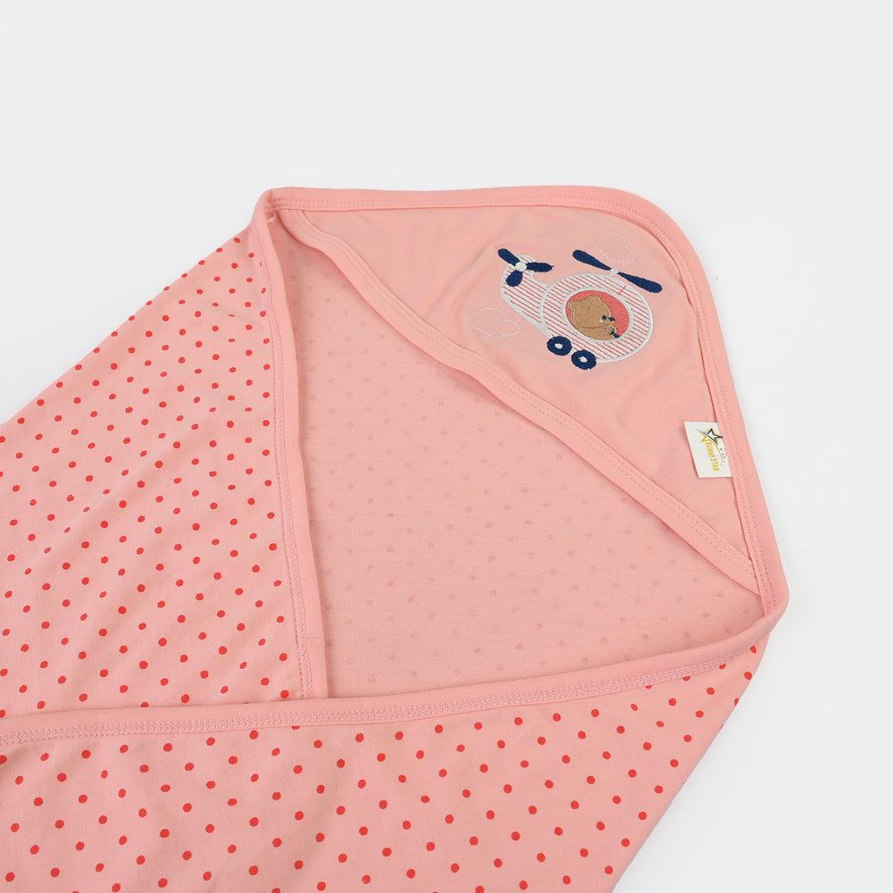 Baby Hooded Wrapping Sheet + 6Pcs Washcloths