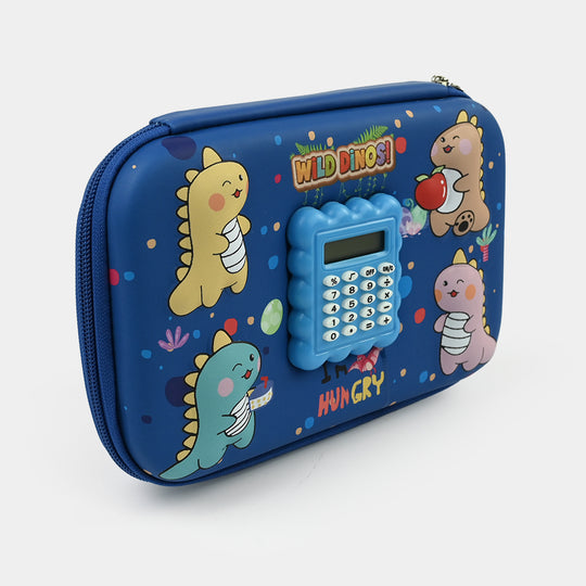 Stationery Pencil Pouch with Built-in Calculator