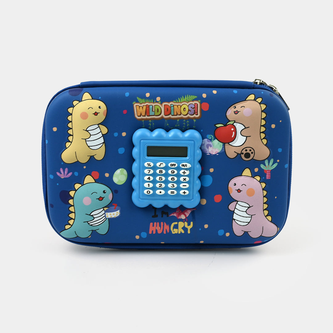 Stationery Pencil Pouch with Built-in Calculator