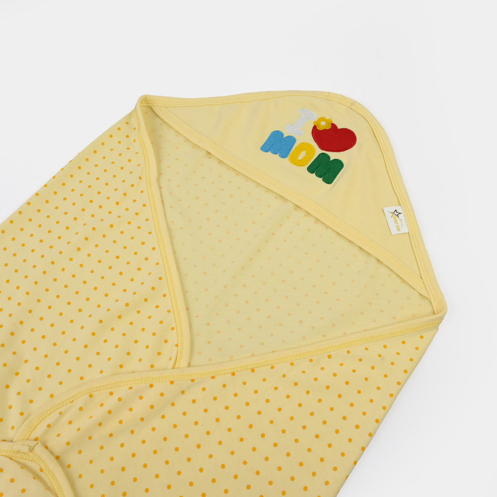 Baby Hooded Wrapping Sheet + 6Pcs Washcloths