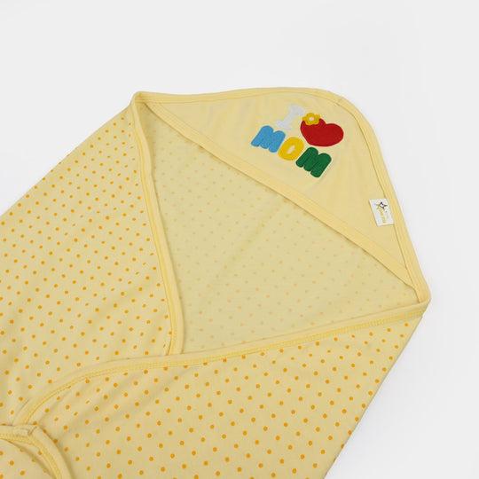 Baby Hooded Wrapping Sheet + 6Pcs Washcloths