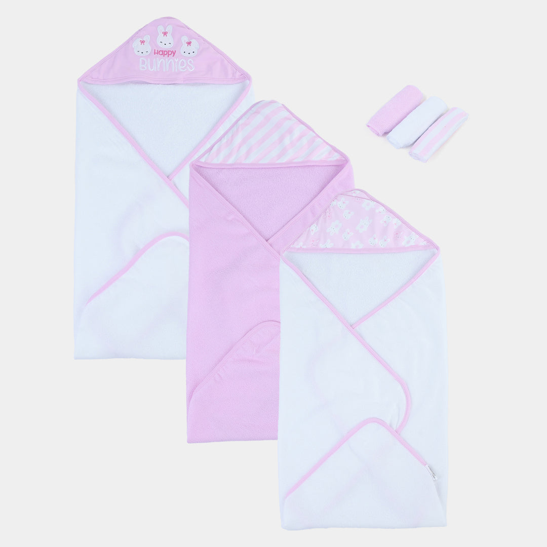 6Pcs Bath Towels & Washcloths Set
