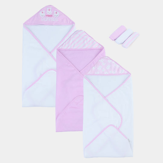 6Pcs Bath Towels & Washcloths Set