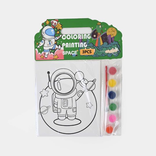 Space Coloring & Painting Set – 3pcs for Kids