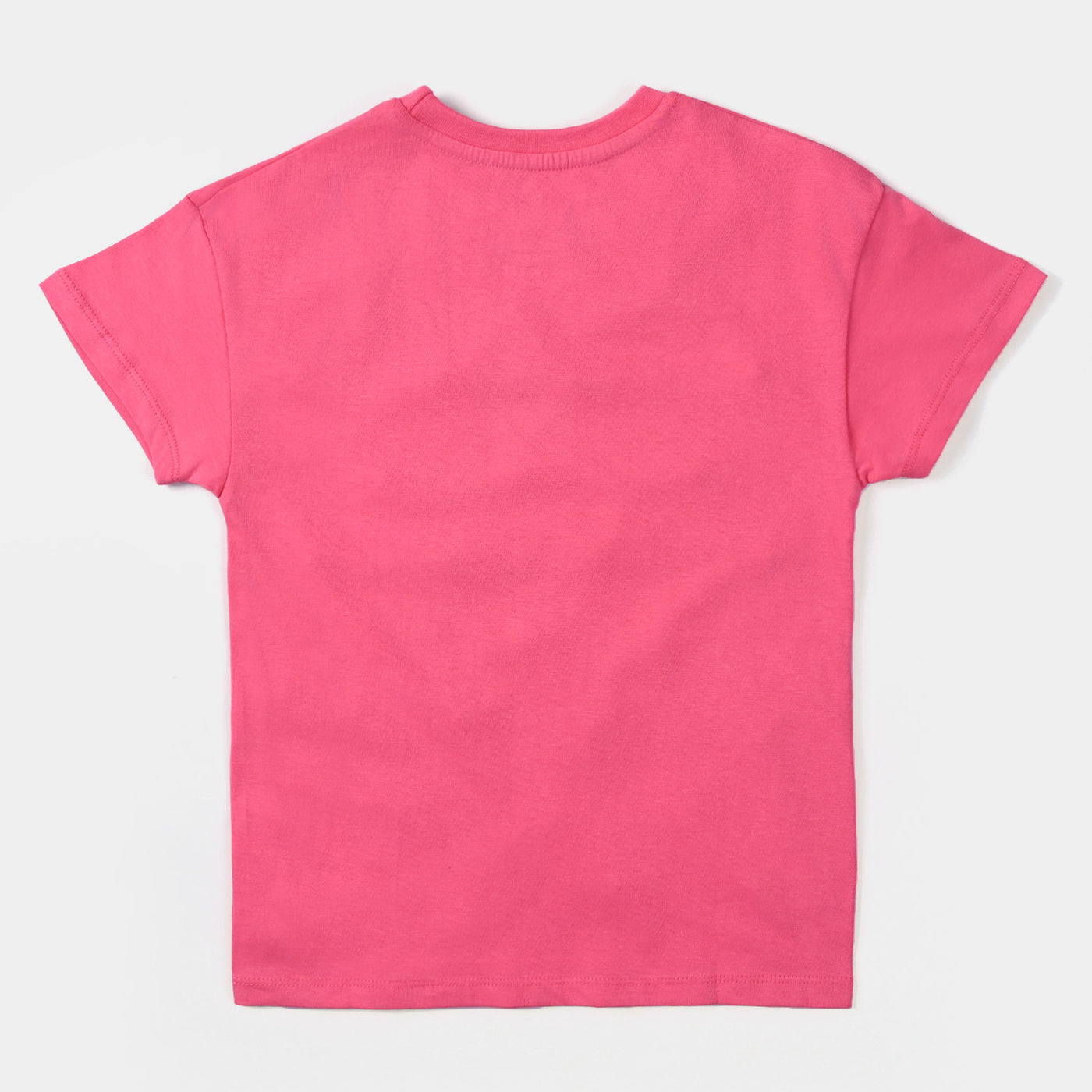 Girls Cotton Jersey T-Shirt H/S Pearls-Hot Pink