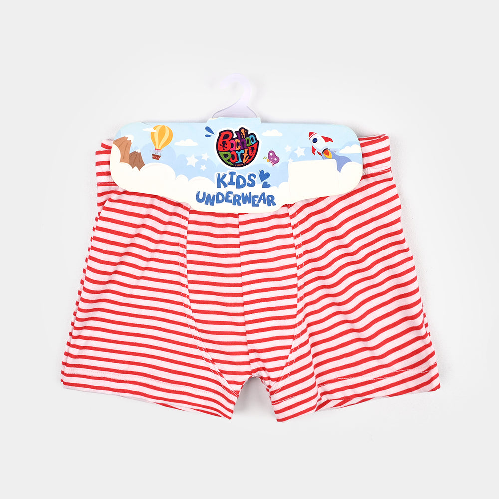 Boys Cotton Jersey  Boxer-Stripe-Red.White