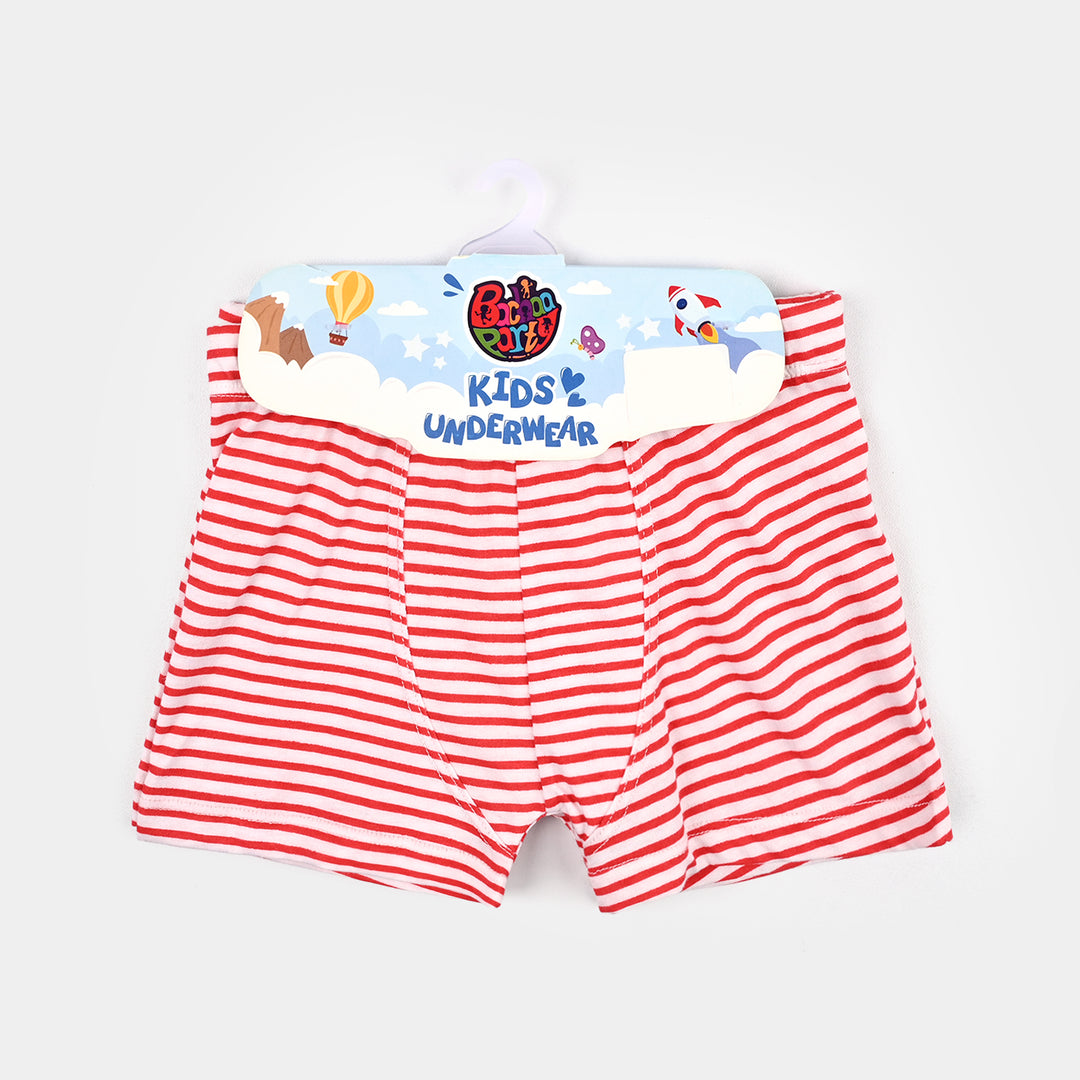 Boys Cotton Jersey  Boxer-Stripe-Red.White