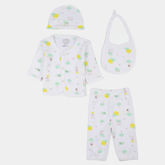 Infant Unisex Winter Suit 4Pcs Bunny-Blue