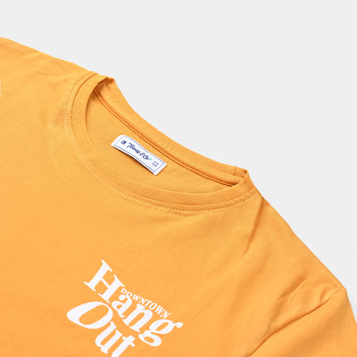 Teens Boys Cotton Jersey Tees H/S Hang Out- Light Orange