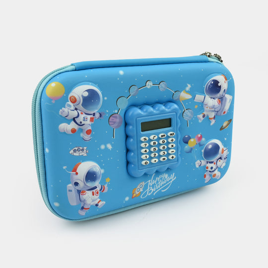 Stationery Pencil Pouch with Built-in Calculator