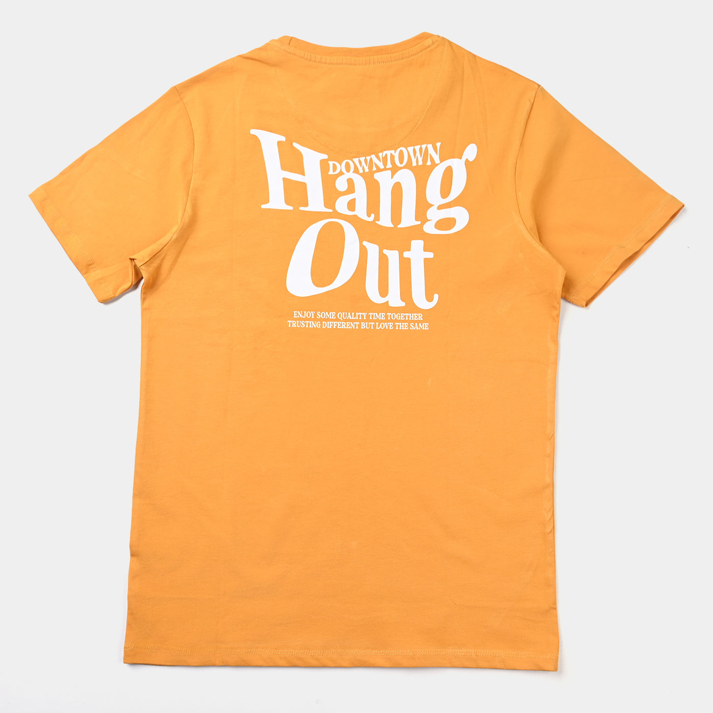 Teens Boys Cotton Jersey Tees H/S Hang Out- Light Orange