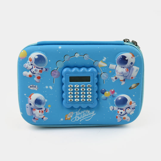 Stationery Pencil Pouch with Built-in Calculator