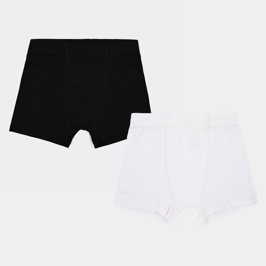 Boys Cotton Jersey Boxer-Basic-01-Black.White