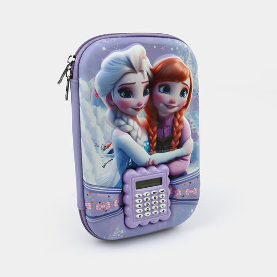 Stationery Pencil Pouch with Built-in Calculator
