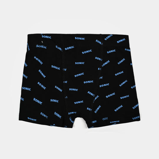 Boys Cotton Jersey  Boxer-Stripe & Character AOP-Black.Maroon