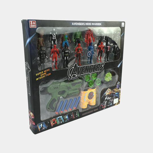 Superhero Action Figure & Blaster Playset