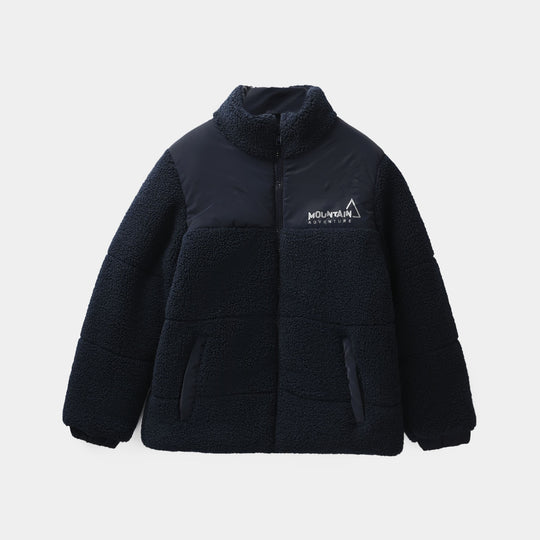 Boys Quilted Jacket (Mountain) - BLUE