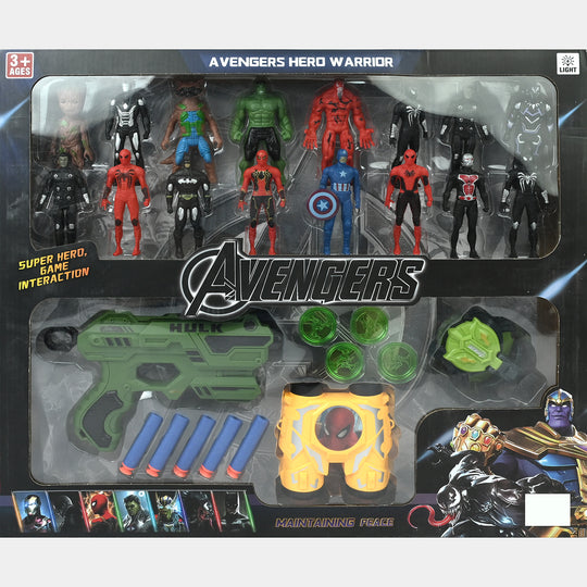 Superhero Action Figure & Blaster Playset