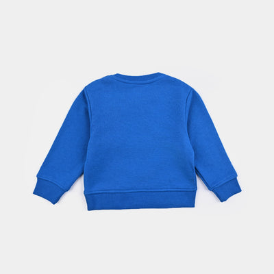 Infant Boys Cotton Terry Sweatshirt Hippo Day-Blue