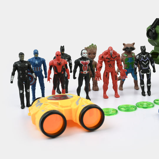 Superhero Action Figure & Blaster Playset