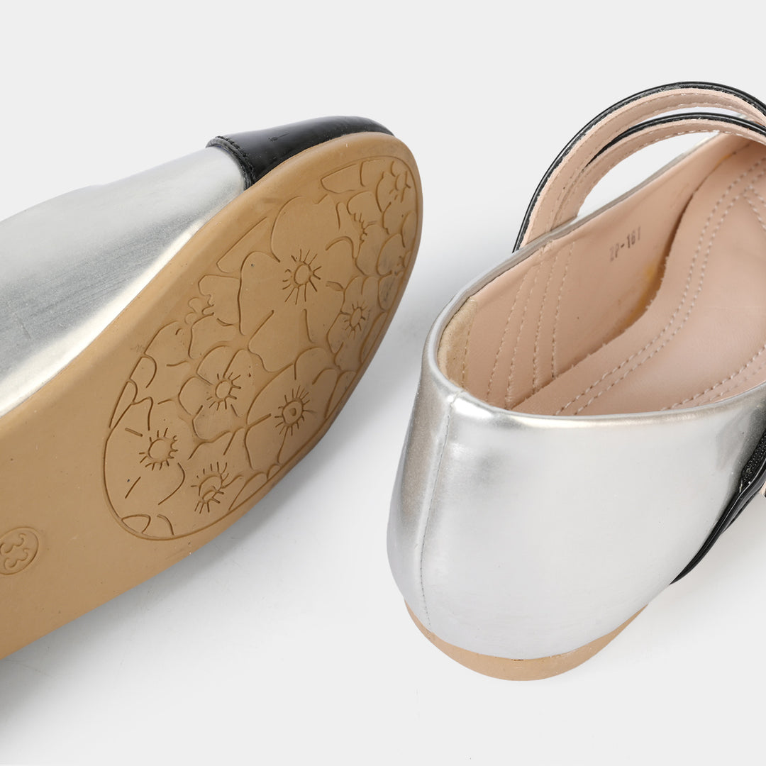 Girls Pumps ZP-161-SILVER