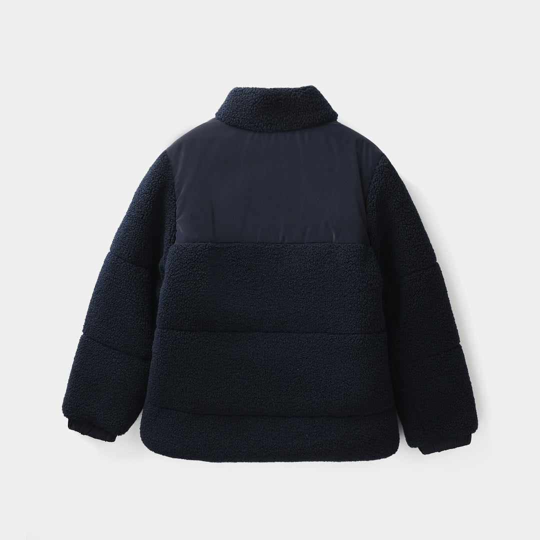 Boys Quilted Jacket (Mountain) - BLUE