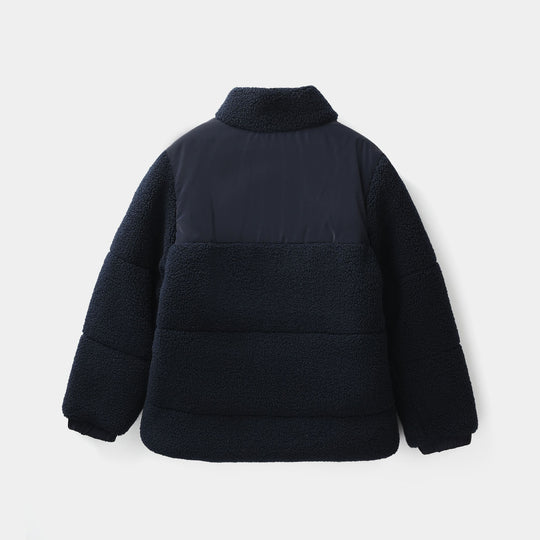 Boys Quilted Jacket (Mountain) - BLUE