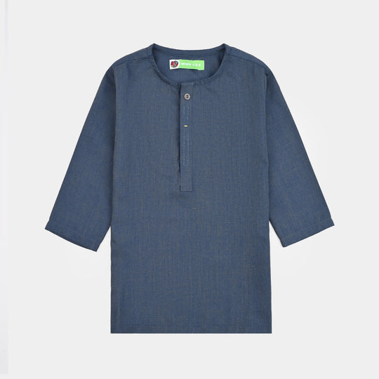 Infant Boys Poly Viscose 3 Piece Suit (Monotone)-Blue