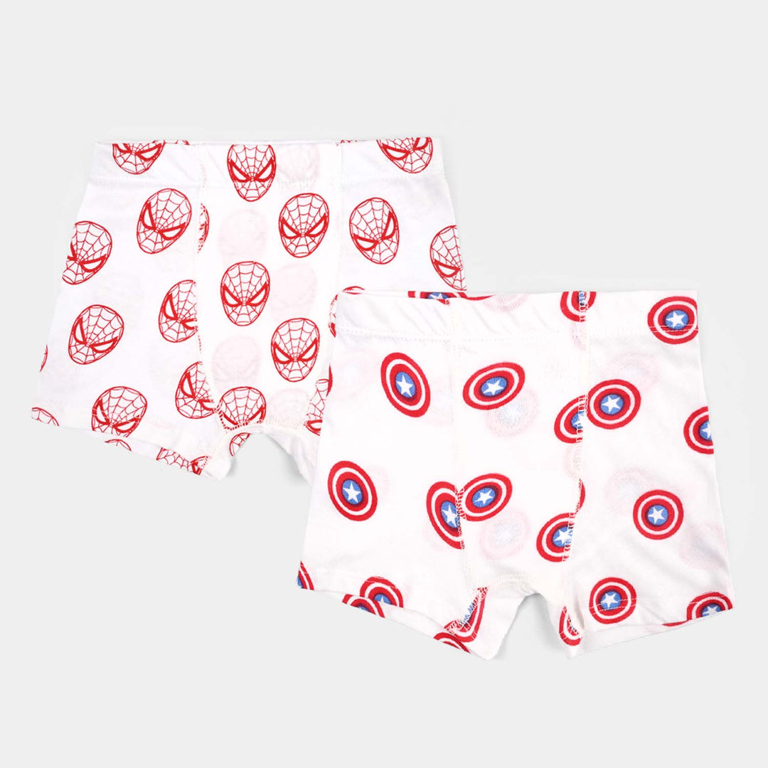 Boys Cotton Jersey Boxer-Super Hero-White