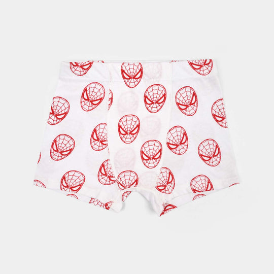 Boys Cotton Jersey Boxer-Super Hero-White