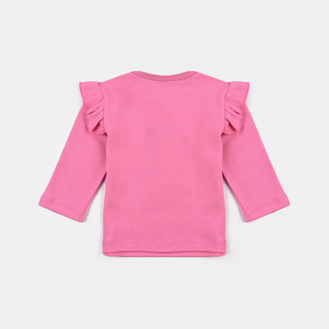 Infant Girls Cotton Jersey T-Shirt Character -Pink