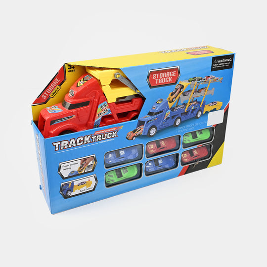 Track Truck Racing Series – Folding Ejection Storage Truck Toy Set for Kids