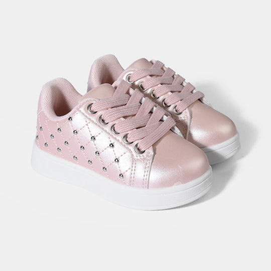 Girls Sneakers 417-12S-Pink.Silver