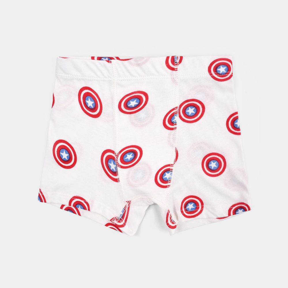 Boys Cotton Jersey Boxer-Super Hero-White