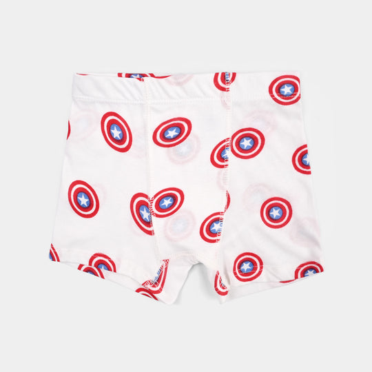 Boys Cotton Jersey Boxer-Super Hero-White